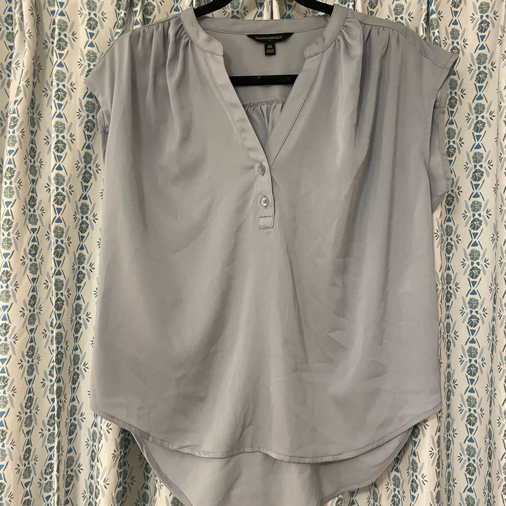 Banana Republic Blue Satin Top